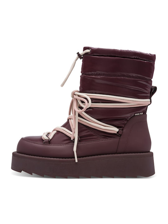 Tamaris Bordeauxfarbene Damen-Stiefeletten