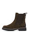 Grüne Damen-Lederstiefeletten