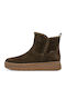Grüne Damen-Stiefeletten aus Wildleder