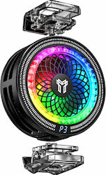 Hoco Ga6 Glacier RGB Ventilator Răcire pentru Telefon 13.5W 7300RPM AI cu Semiconductori Magnet și Clemă