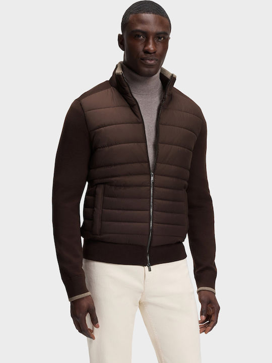 Boss Puffer Jacket Dark Brown