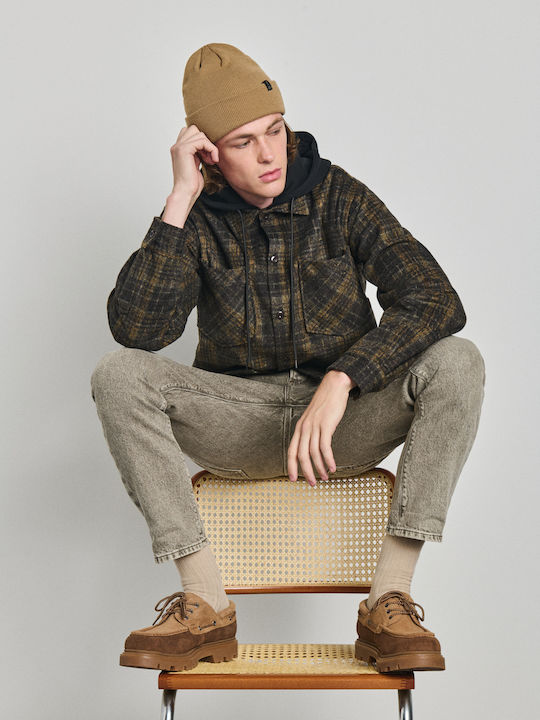 Justin Overshirt с Дълъг Ръкав в Стандартна Кройка на Каре, Многоцветен