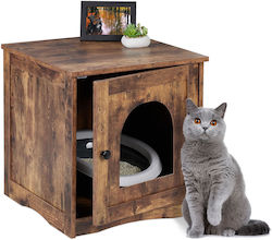 Relaxdays Katzentoilette Braun Relaxdays Katzentoilette Braun
