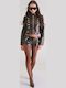 Women's Dark Brown Leather Shorts