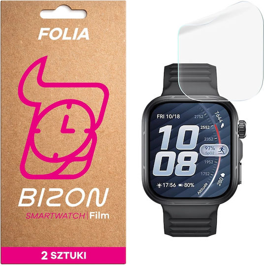 Set 2 Folii Hidrogel de Protecție Bizon Compatibile cu Huawei Watch Fit 5 Pro Transparente