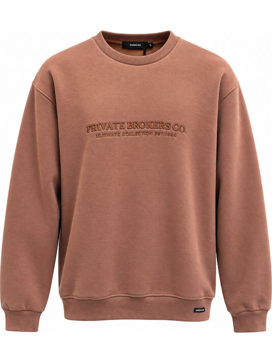 Brokers Jeans Кафяв Суитшърт