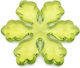 Acrylic Snowflake 100x100mm Green 2 Pcs