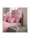 Table Lamp for E27 Socket with Pink Shade and Silver Base