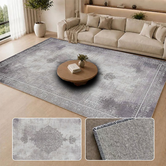 Homeone Flat Velvet Runner Rug with Grey Fringes 80x150cm