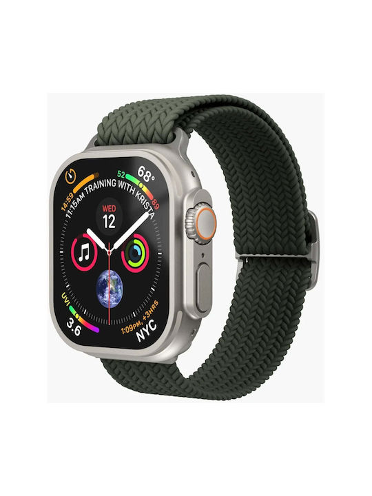 Vonmählen Woven Loop Armband für Apple Watch 38 40 41 mm Einheitsgröße Olivfarben