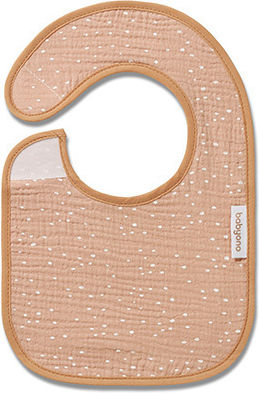 Babyono Muslin Waterproof Bib Made of 100% Cotton with Hook & Loop Fastener Brown for 0 m+