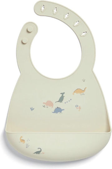 Mamas & Papas Водоустойчив Лигавник от Силикон Dino Teal 2 Бр.