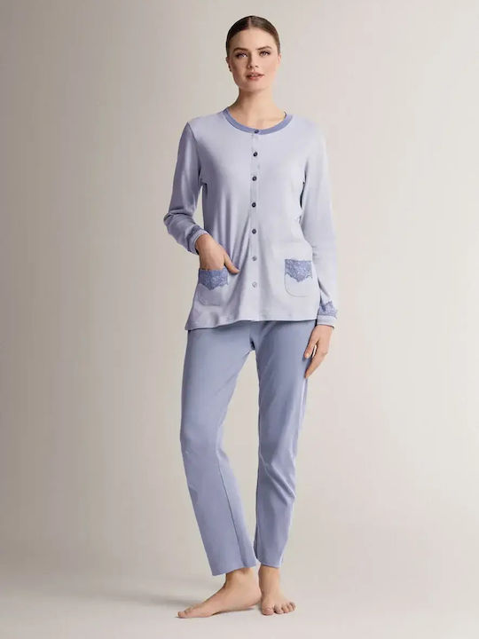 Infiore Winter Women's Pajama Set Light Blue