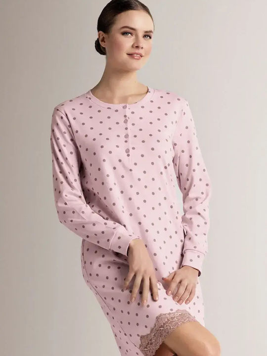 Infiore Winter Women's Pink Nightgown