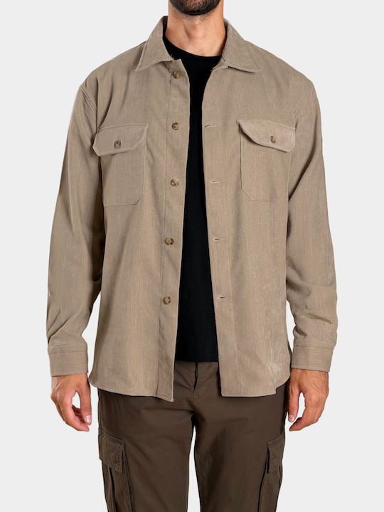 3Guys Фланелено Overshirt с Дълъг Ръкав, със Ст...