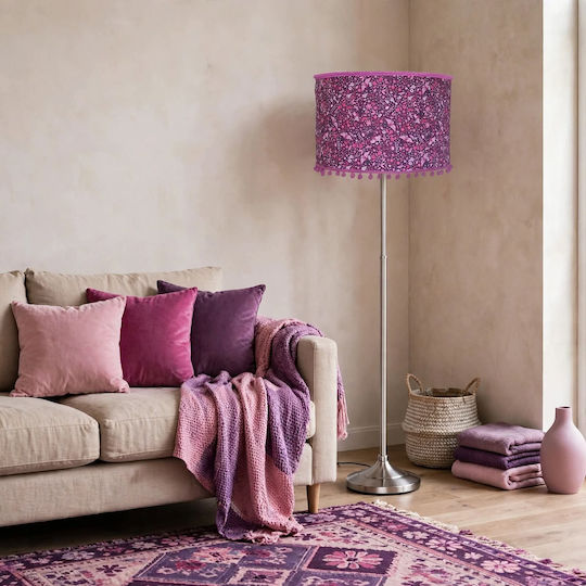 Floor Lamp with E27 Bulb Socket Pink