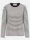Bluză Damă Cu Mâneci Lungi Cu Dungi Navy/White
