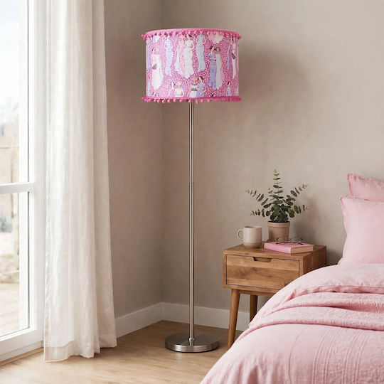 Floor Lamp with E27 Bulb Socket Pink