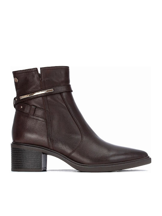 Carmela Footwear Braune Damen Lederstiefeletten