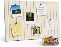 Relaxdays Set Self-adhesive Felt Pin Boards Beige