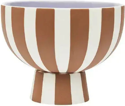 OYOY Bol De Servire Toppu Rotund Din Ceramică Maro cu Diametrul de 12,6 cm