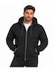 Schwarze Kapuzenjacke