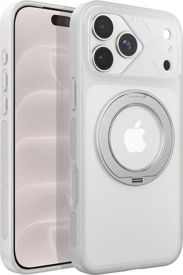 Pango Magsafe Case Iphone 18 Pro Translucent Back Rotating Ring White