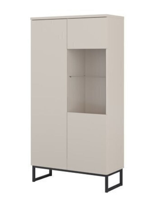 Bücherregal mit LED Velsora 105 Kaschmir 80x35x...