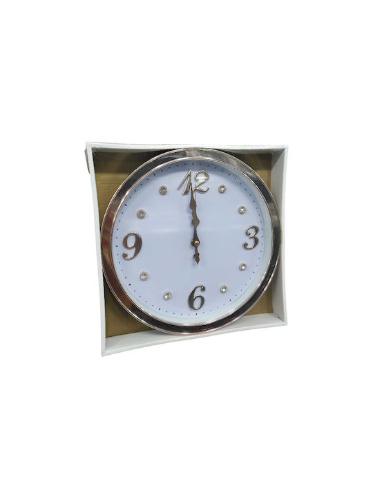 705dzk Kunststoff-Wanduhr Gold 30x3.5cm