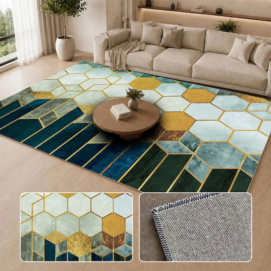 Homeone Wk134 Rectangular Rug with Fringes Multicolour 50x80cm