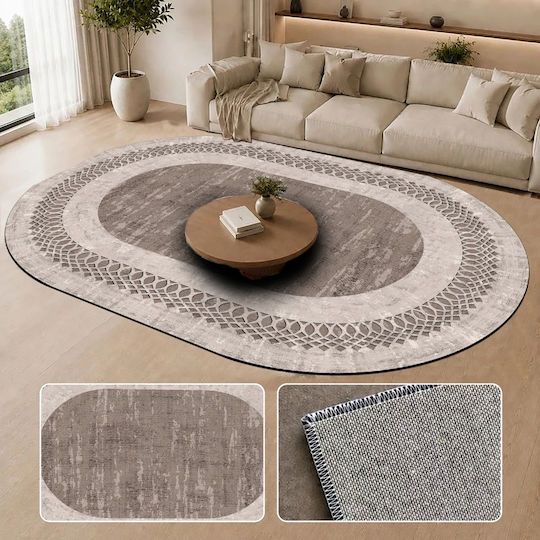Homeone Wj004 Rectangular Rug with Fringes Grey 50x80cm