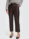 Women's Fabric Trousers Brown