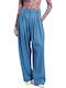 Damenhose mit Hohem Bund Blau