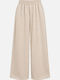 Women's Palazzo Trousers with Elastic Beige Mele