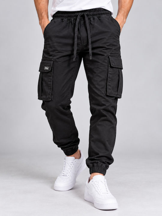 Men's Cargo Trousers Regular Fit Black