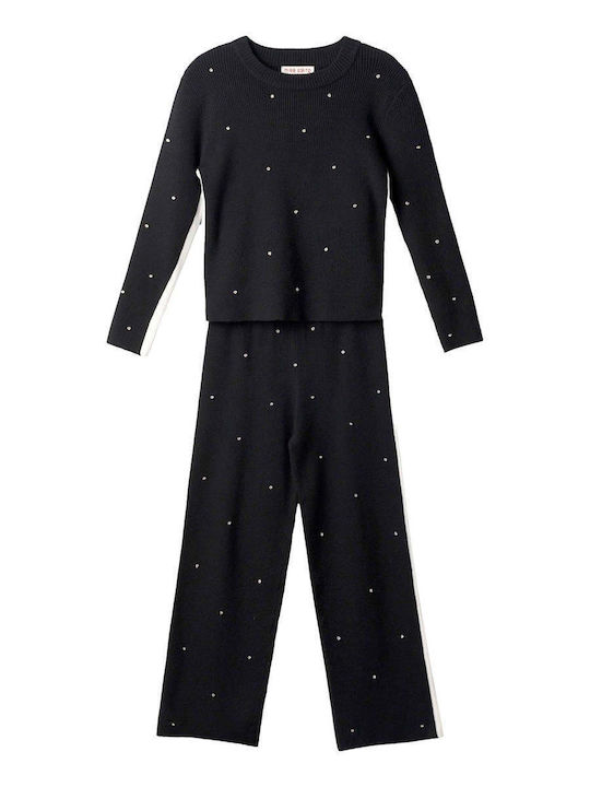 Evita Set pentru copii cu pantaloni Negru 2 buc. Evita Set pentru copii cu pantaloni Negru 2 buc.