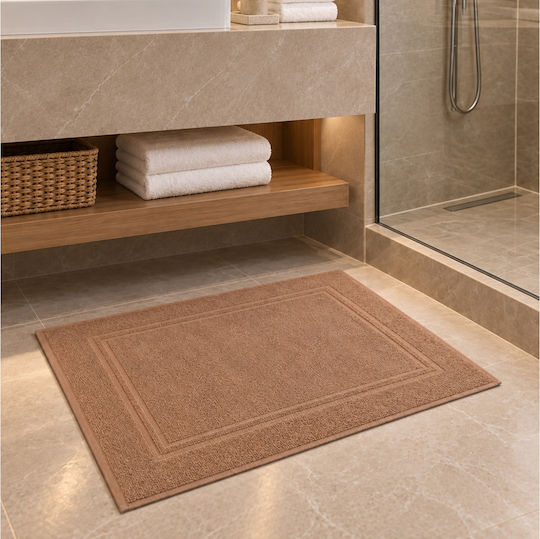 Nicefeelings Set of 6 Beige Hotel Bathroom Mats 50x70 cm