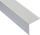 TLS Glatte Aluminiumecke Nickel Matt 20 × 20 mm 2,5 m