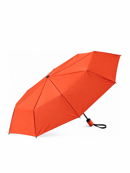 Rain Windproof Automatic Compact Orange Rain Um...