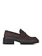 Damen-Loafer aus Wildleder in Braun