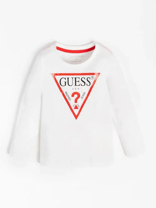 Guess Kids Long-Sleeved Top G011-Pure White