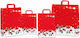 Rote Papierverpackungsbeutel 22x10x29 cm 250 Stück