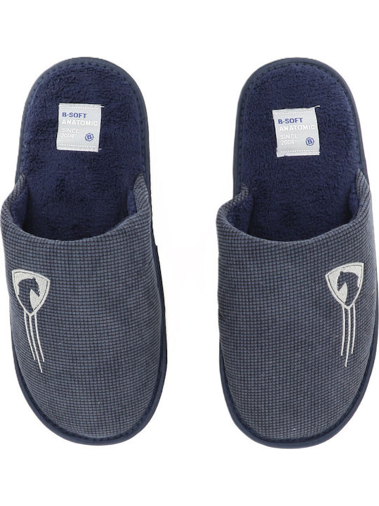 B-Soft Herren Hausschuhe Blau 56/10501_BLAU