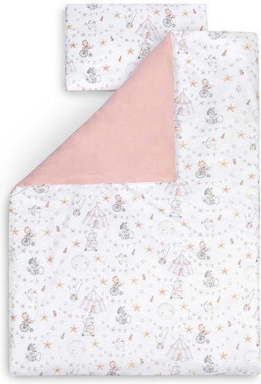 Sensillo Baby-Bettdeckenbezug-Set mit Kissenbezug Mehrfarbig 100 x 135 cm