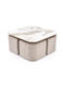 Square Side Table Houston 2220 Beige, Brown Marble, Walnut W90xD90xH45cm