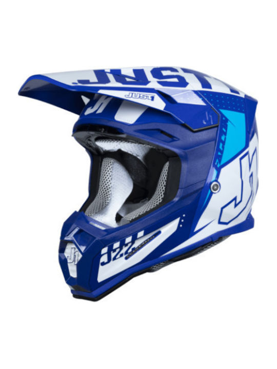 Just1 Racing J-22 F Motocross ECE 22.06 Falcon White/Blue