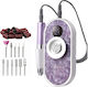 Battery-Powered Nail Drill Purple with 45000 Revolutions per Minute