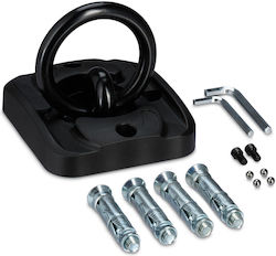 Relaxdays Wall Floor Security Anchor Black 12 × 13.5 × 12.5 Cm Steel