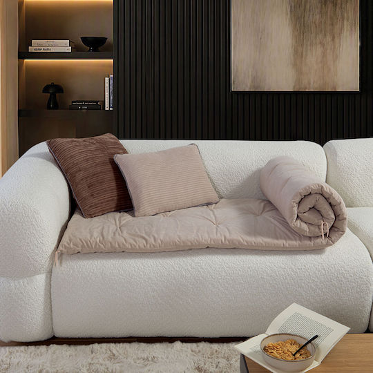 Nef-Nef Homeware Προστατευτικό Επίστρωμα Μονό Eriete Μπεζ 70x220εκ.