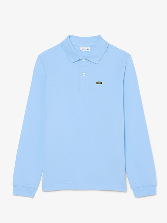 Lacoste Детска Поло блуза с дълъг ръкав Skyblue